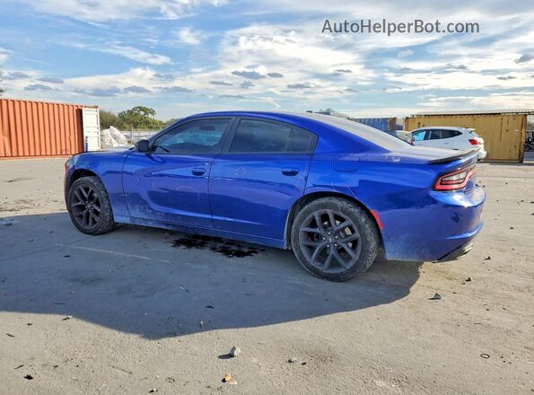 2C3CDXBG9LH150553 2020 DODGE CHARGER Синий Задняя левая четверть
