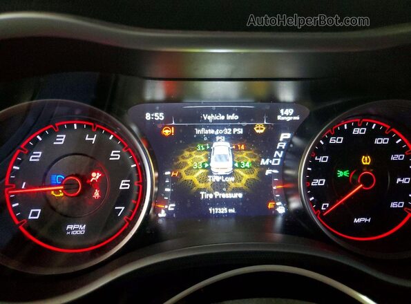 2C3CDXCT0HH524728 2017 DODGE CHARGER Двухцветный Вид щитка приборов