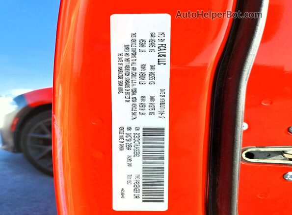 2C3CDXCT0JH163961 2018 DODGE CHARGER Оранжевый Вид подкапотного пространства