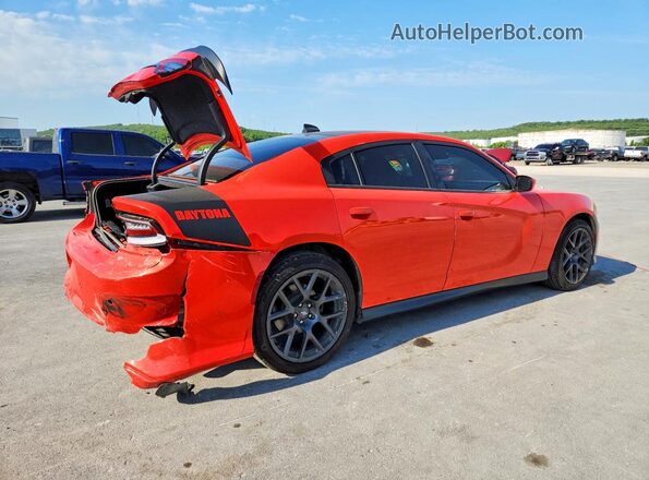 2C3CDXCT0JH163961 2018 DODGE CHARGER Оранжевый Задняя правая четверть