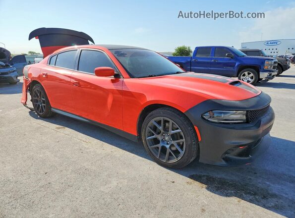 2C3CDXCT0JH163961 2018 DODGE CHARGER Оранжевый Передняя правая четверть
