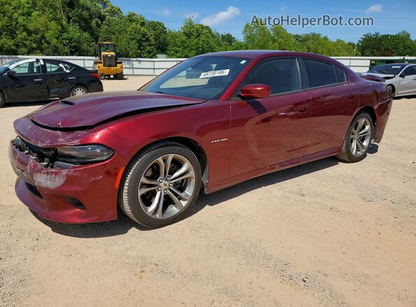 2C3CDXCT0LH228746 2020 DODGE CHARGER Burgundy წინა მარცხენა ხედი სამი მეოთხედიდან
