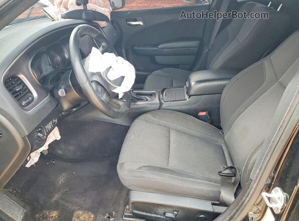 2C3CDXCT2JH313732 2018 DODGE CHARGER Black Widok wnętrza z przodu