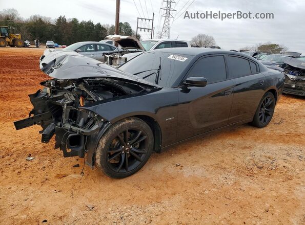 2C3CDXCT2JH313732 2018 DODGE CHARGER Black Przód lewy