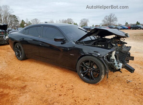 2C3CDXCT2JH313732 2018 DODGE CHARGER Black Przód prawy