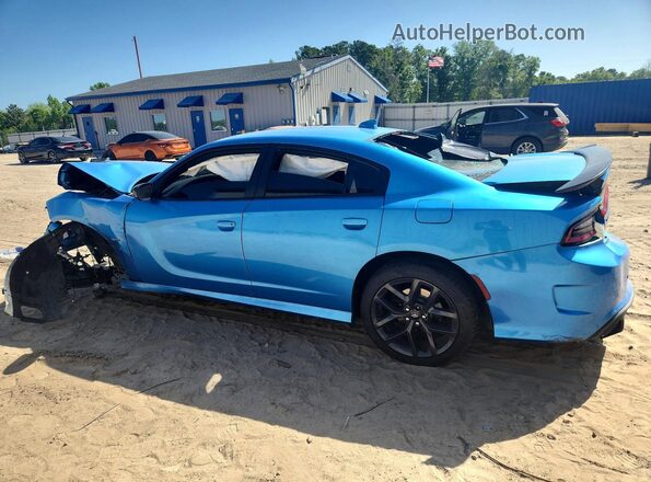 2C3CDXCT2KH570195 2019 DODGE CHARGER Синий Задняя левая четверть