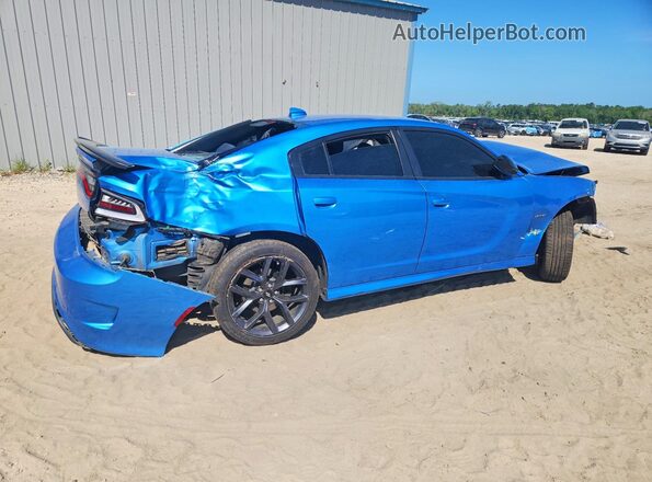 2C3CDXCT2KH570195 2019 DODGE CHARGER Синий Задняя правая четверть