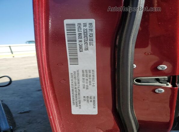 2C3CDXCT2LH211785 2020 DODGE CHARGER Burgundy VIN კოდის სტიკერის ხედი
