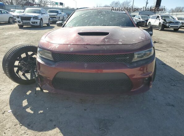 2C3CDXCT2LH211785 2020 DODGE CHARGER Burgundy წინა ხედი