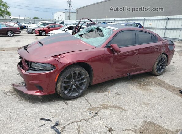 2C3CDXCT3LH208314 2020 DODGE CHARGER Темно-бордовый Передняя левая четверть