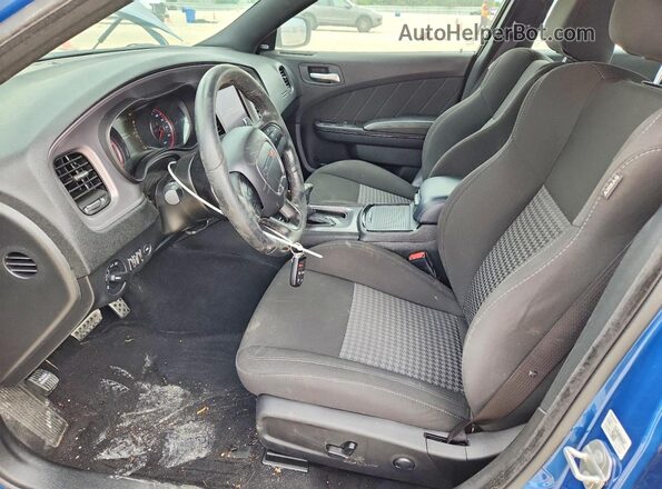 2C3CDXCT3PH555633 2023 DODGE CHARGER Синий Вид салона спереди