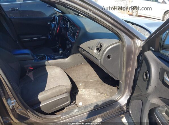 2C3CDXCT4GH132088 2016 DODGE CHARGER Черный Вид салона спереди