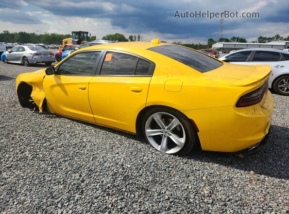 2C3CDXCT5JH150171 2018 DODGE CHARGER Yellow Trasero izquierdo