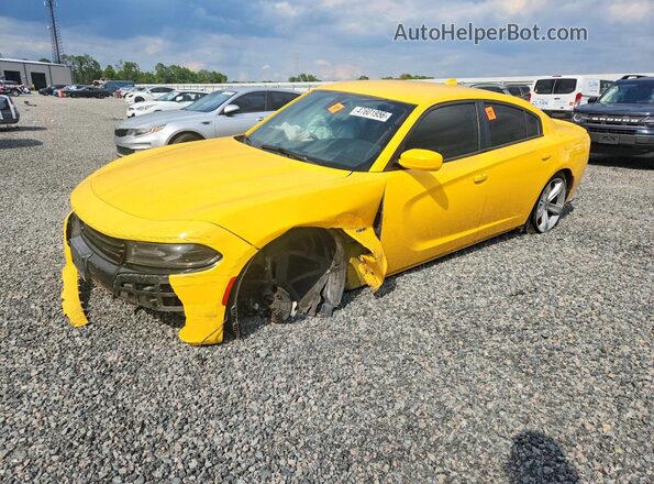 2C3CDXCT5JH150171 2018 DODGE CHARGER Yellow Vista tres cuartos delantera izquierda
