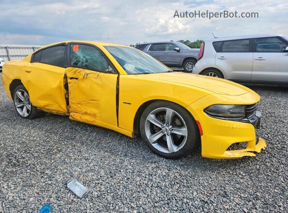 2C3CDXCT5JH150171 2018 DODGE CHARGER Yellow Delantero derecho