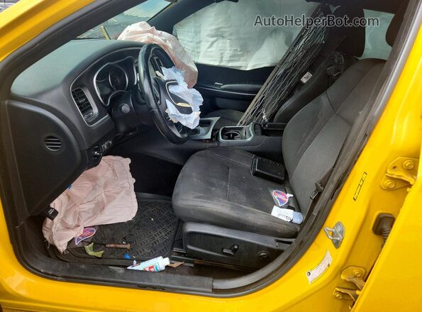 2C3CDXCT5JH150171 2018 DODGE CHARGER Yellow Vista interior delantera