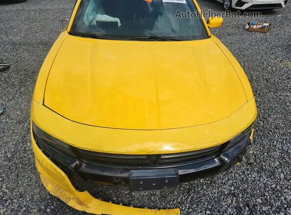 2C3CDXCT5JH150171 2018 DODGE CHARGER Yellow Vista interior trasera