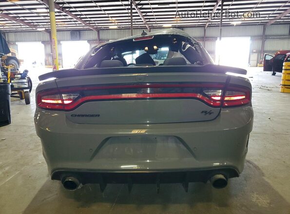 2C3CDXCT5KH599013 2019 DODGE CHARGER Gray Rear view
