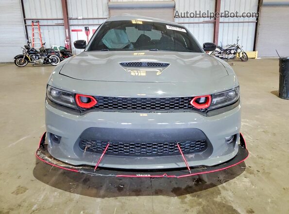 2C3CDXCT5KH599013 2019 DODGE CHARGER Gray Front view