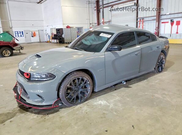 2C3CDXCT5KH599013 2019 DODGE CHARGER Gray Front left