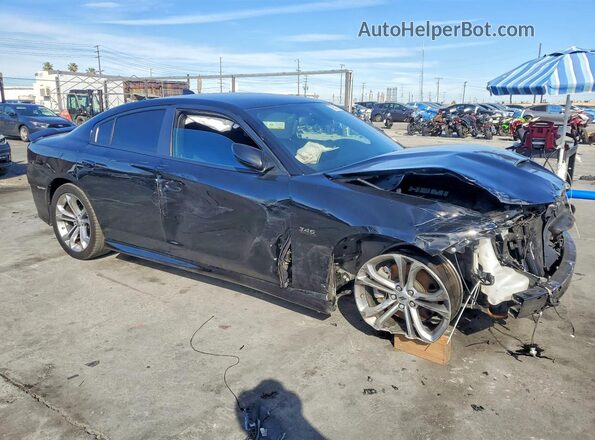 2C3CDXCT6NH176073 2022 DODGE CHARGER Black წინა მარჯვენა