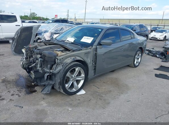 2C3CDXCT7JH155839 2018 DODGE CHARGER Gray Vista tres cuartos delantera izquierda