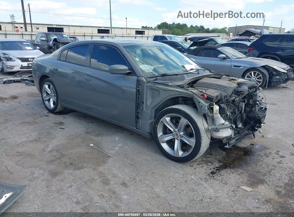 2C3CDXCT7JH155839 2018 DODGE CHARGER Gray Delantero derecho