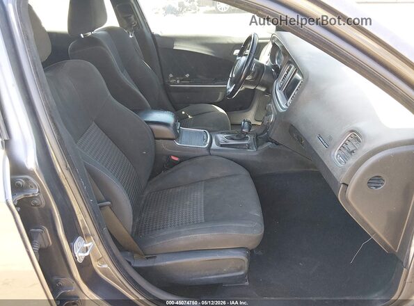 2C3CDXCT7KH526791 2019 DODGE CHARGER Black Widok wnętrza z przodu