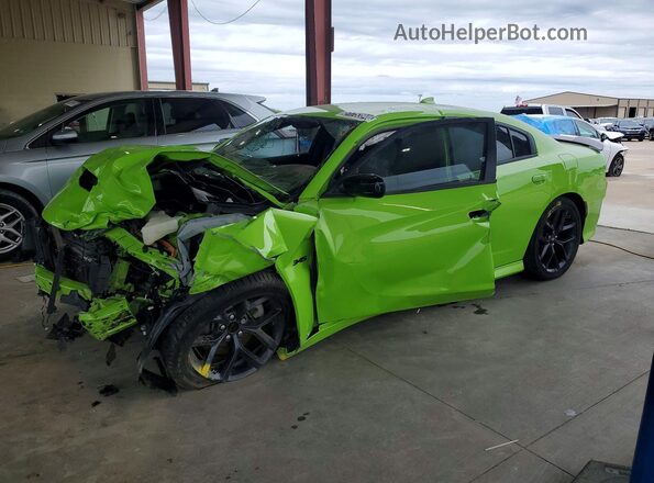 2C3CDXCT7PH639230 2023 DODGE CHARGER Зеленый Передняя левая четверть