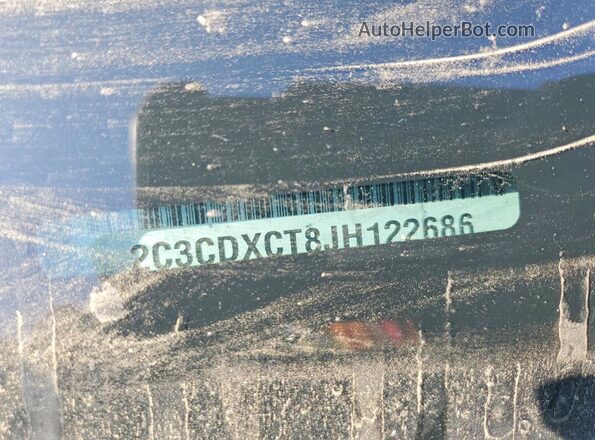 2C3CDXCT8JH122686 2018 DODGE CHARGER Серый Вид наклейки с VIN-кодом