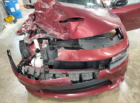 2C3CDXCT8LH157635 2020 DODGE CHARGER Burgundy Widok wnętrza z tyłu