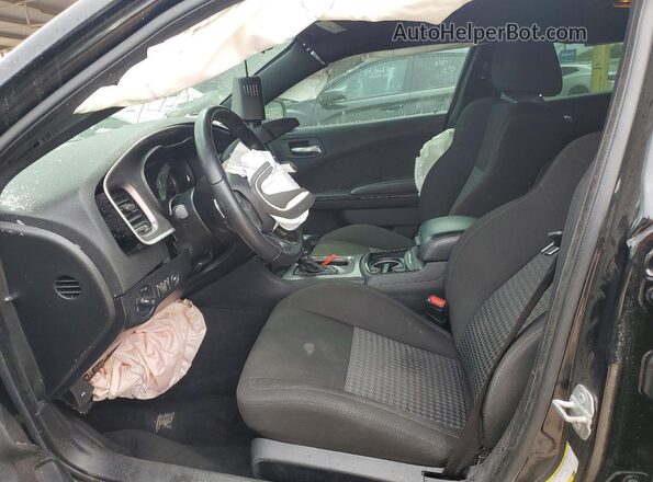 2C3CDXCT8NH110298 2022 DODGE CHARGER Black წინა სალონის ხედი