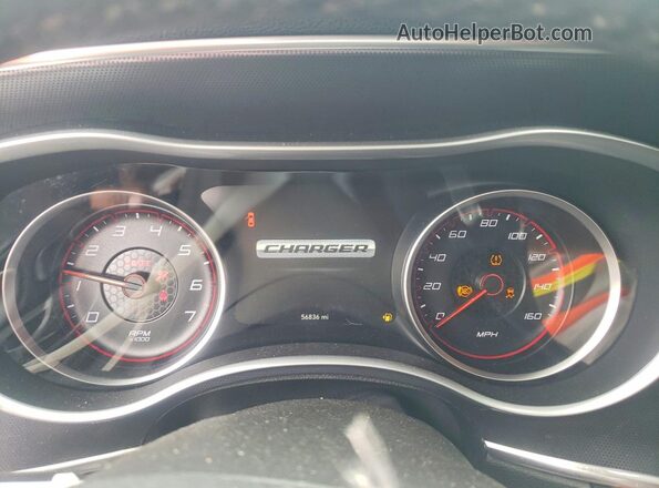 2C3CDXCT9GH139019 2016 DODGE CHARGER Red Вид щитка приладів