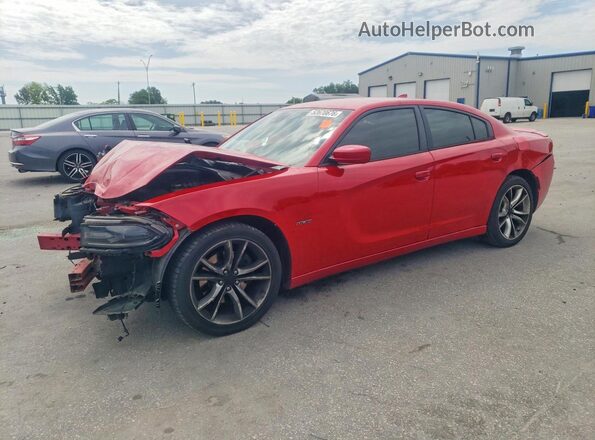 2C3CDXCT9GH139019 2016 DODGE CHARGER Red Передня ліва чверть