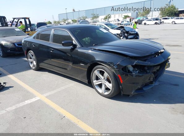 2C3CDXCT9GH186552 2016 DODGE CHARGER Black Przód prawy