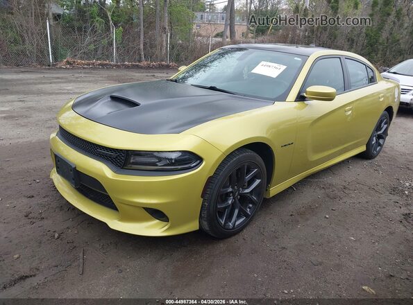 2C3CDXCT9MH636552 2021 DODGE CHARGER Желтый Передняя левая четверть