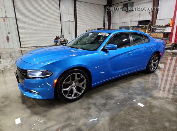 2C3CDXCTXGH133794 2016 DODGE CHARGER Blue წინა მარცხენა ხედი სამი მეოთხედიდან