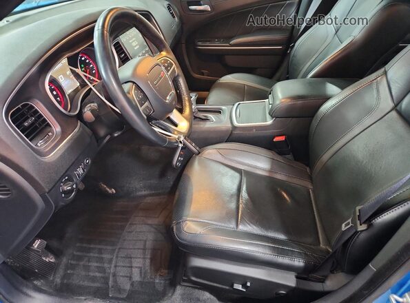 2C3CDXCTXGH133794 2016 DODGE CHARGER Blue წინა სალონის ხედი