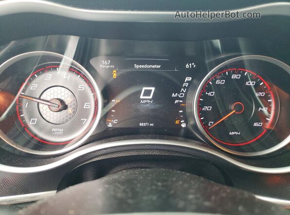 2C3CDXCTXHH666780 2017 DODGE CHARGER Gray Вид щитка приладів