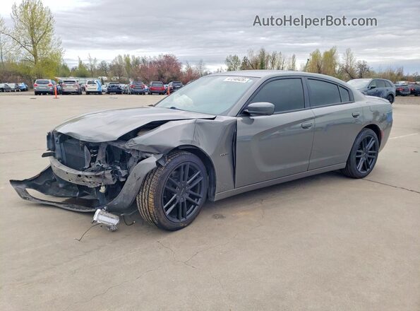 2C3CDXCTXHH666780 2017 DODGE CHARGER Gray Передня ліва чверть