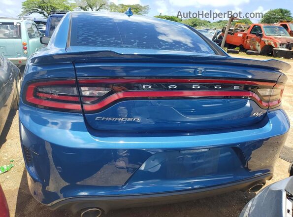 2C3CDXCTXMH505467 2021 DODGE CHARGER Blue Rear view