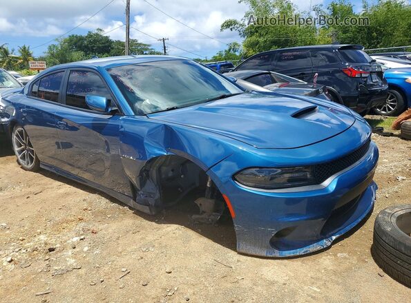 2C3CDXCTXMH505467 2021 DODGE CHARGER Blue Front right