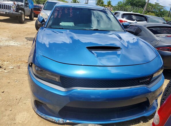 2C3CDXCTXMH505467 2021 DODGE CHARGER Blue Front view