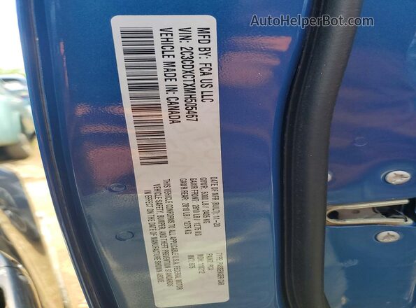 2C3CDXCTXMH505467 2021 DODGE CHARGER Blue Engine compartment view