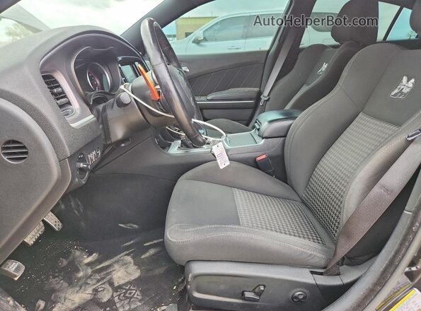 2C3CDXGJ0KH604613 2019 DODGE CHARGER Black Widok wnętrza z przodu