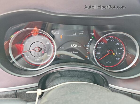 2C3CDXGJ0KH604613 2019 DODGE CHARGER Black Widok zestawu wskaźników