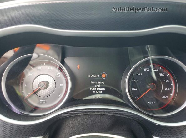 2C3CDXGJ2GH150288 2016 DODGE CHARGER White Instrument cluster view