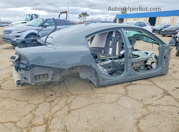 2C3CDXGJ2JH297458 2018 DODGE CHARGER Gray Trasero derecho