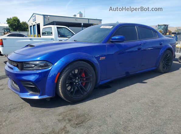 2C3CDXGJ2MH604275 2021 DODGE CHARGER Blue წინა მარცხენა ხედი სამი მეოთხედიდან