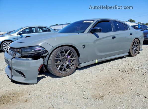 2C3CDXGJ3HH559451 2017 DODGE CHARGER Gray წინა მარცხენა ხედი სამი მეოთხედიდან